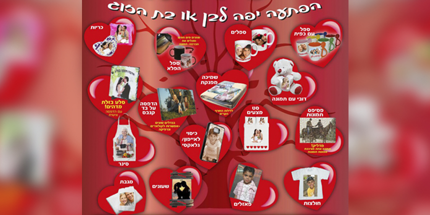 הפתעה יפה לבן או בת הזוג: מתנות עם תמונה.